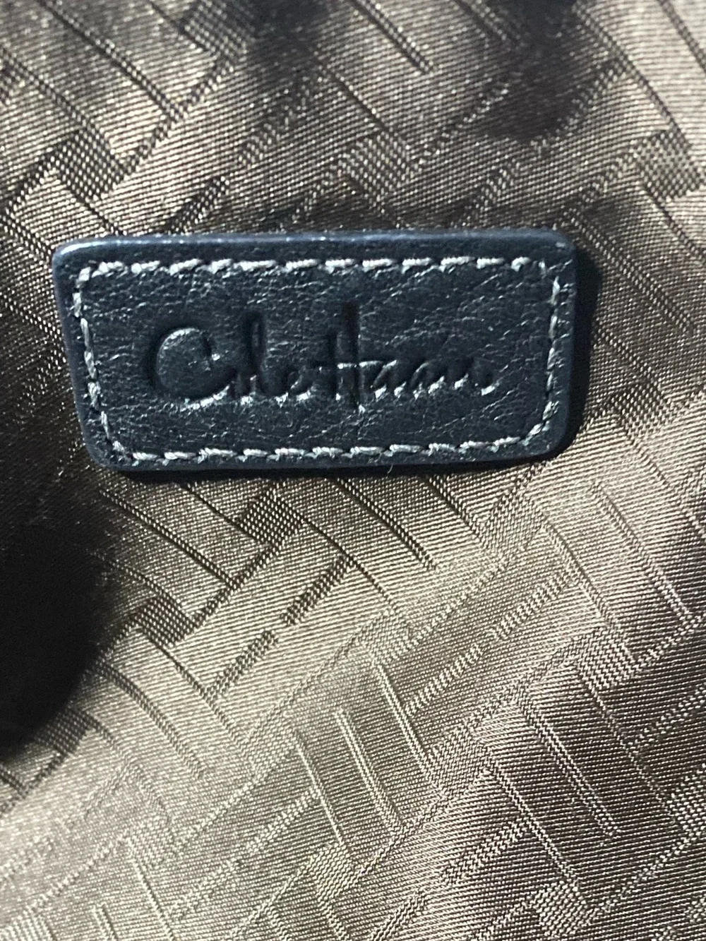 Cole Haan Black Leather Wristlet Clutch Evening Pouch Purse